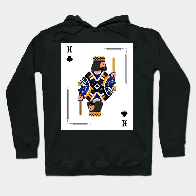 King of Clubs - Poker Design - white Hoodie by BB Funny Store